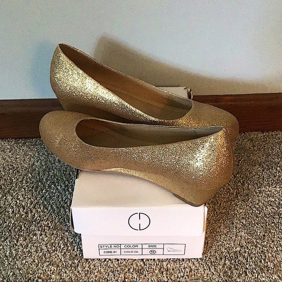 DAILY SHOES SAN FRANCISCO GOLD GLITTER - Picture 1 of 5
